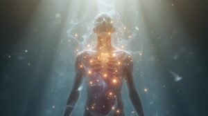 image of a person with trapped emotions and stress.