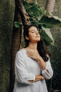 woman asking one question to listen to body