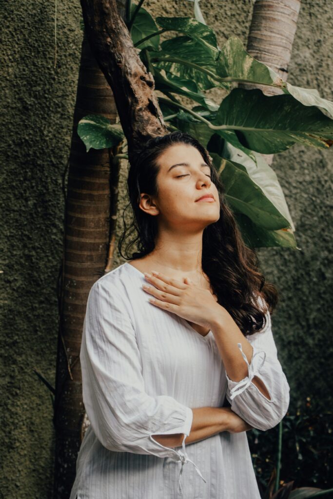 woman asking one question to listen to body